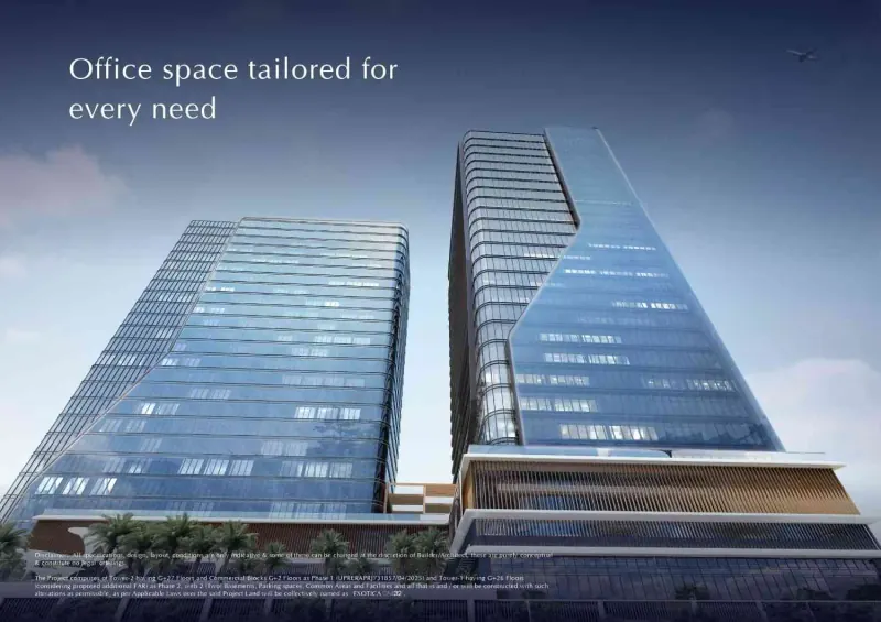 Exotica One32 twin glass office towers – office space tailored for every need