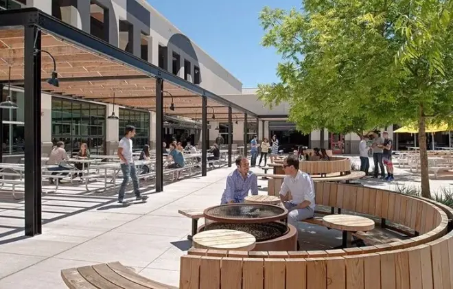 Outdoor sit-out area with seating